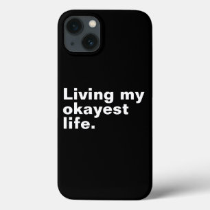 Leef mijn leukste leven. Grappig basic text design Case-Mate iPhone Case