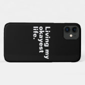 Leef mijn leukste leven. Grappig basic text design Case-Mate iPhone Case (Achterkant (horizontaal))