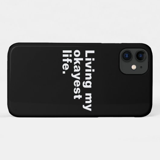 Leef mijn leukste leven. Grappig basic text design Case-Mate iPhone Case (Achterkant (horizontaal))