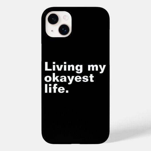 Leef mijn leukste leven. Grappig basic text design Case-Mate iPhone Case (Achterkant)
