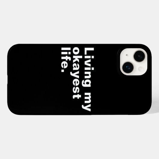 Leef mijn leukste leven. Grappig basic text design Case-Mate iPhone Case (Achterkant (horizontaal))
