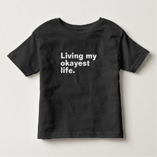 Leef mijn leukste leven. Grappig basic text design Kinder Shirts