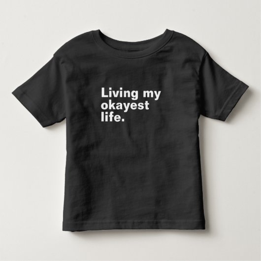 Leef mijn leukste leven. Grappig basic text design Kinder Shirts (Voorkant)