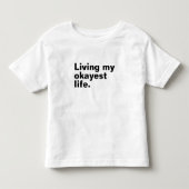 Leef mijn leukste leven. Grappig basic text design Kinder Shirts (Voorkant)