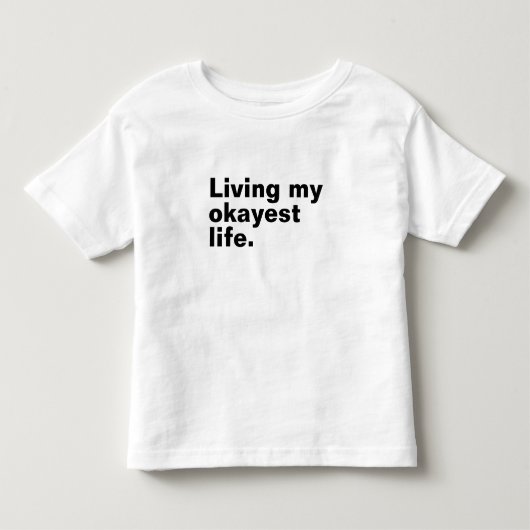 Leef mijn leukste leven. Grappig basic text design Kinder Shirts (Voorkant)