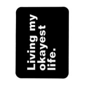 Leef mijn leukste leven. Grappig basic text design Magneet (Verticaal)