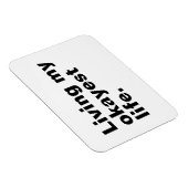 Leef mijn leukste leven. Grappig basic text design Magneet (Rechterzijde)