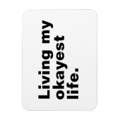 Leef mijn leukste leven. Grappig basic text design Magneet (Verticaal)