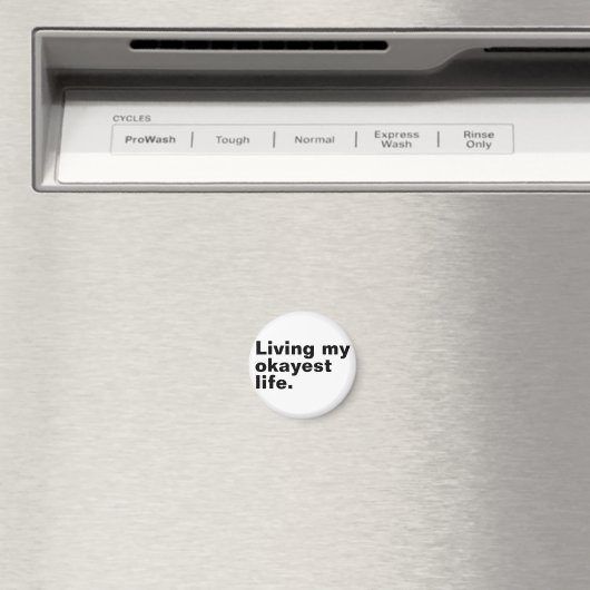 Leef mijn leukste leven. Grappig basic text design Magneet (Insitu (Vaatwasser))