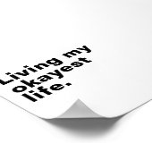 Leef mijn leukste leven. Grappig basic text design Poster (Hoek)