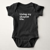 Leef mijn leukste leven. Grappig basic text design Romper (Voorkant)