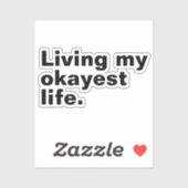 Leef mijn leukste leven. Grappig basic text design Sticker (Vel)