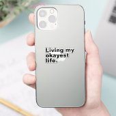 Leef mijn leukste leven. Grappig basic text design Sticker (Telefoon)