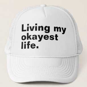 Leef mijn leukste leven. Grappig basic text design Trucker Pet