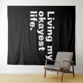 Leef mijn leukste leven. Grappig basic text design Wandkleed (In Situ (horizontaal))