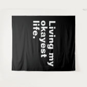 Leef mijn leukste leven. Grappig basic text design Wandkleed (Voorkant (horizontaal))