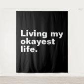 Leef mijn leukste leven. Grappig basic text design Wandkleed (Voorkant)