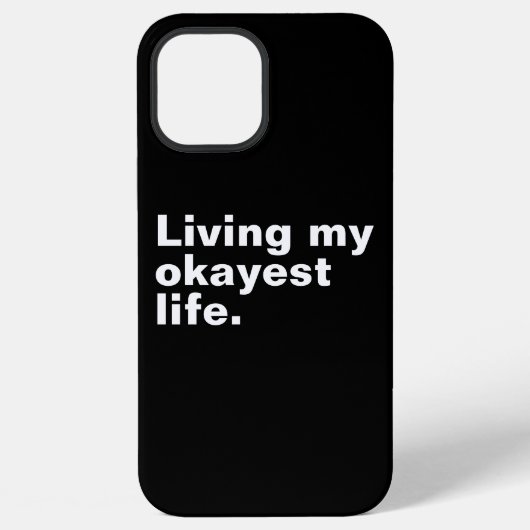 Leef mijn oké-leven. Grappig basistekst ontwerp iPhone Hoesje (Achterkant)