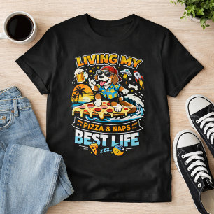 Leef mijn pizza- en dutjes-best leven Grappige hon T-shirt