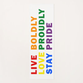 Leef moedig Liefde Trots Blijf Trots Yoga Mat