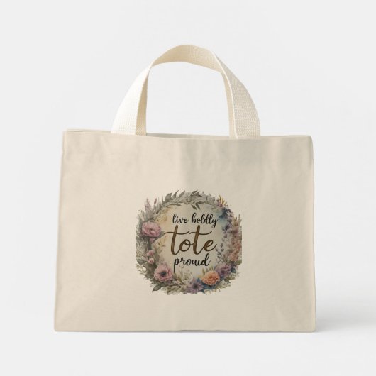 Leef moedig, Tas trots - Tiny Bag (Achterkant)