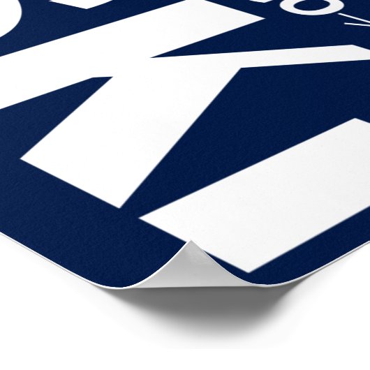 Leef naar het poster van Ski (basisch) - marinebla (Hoek)