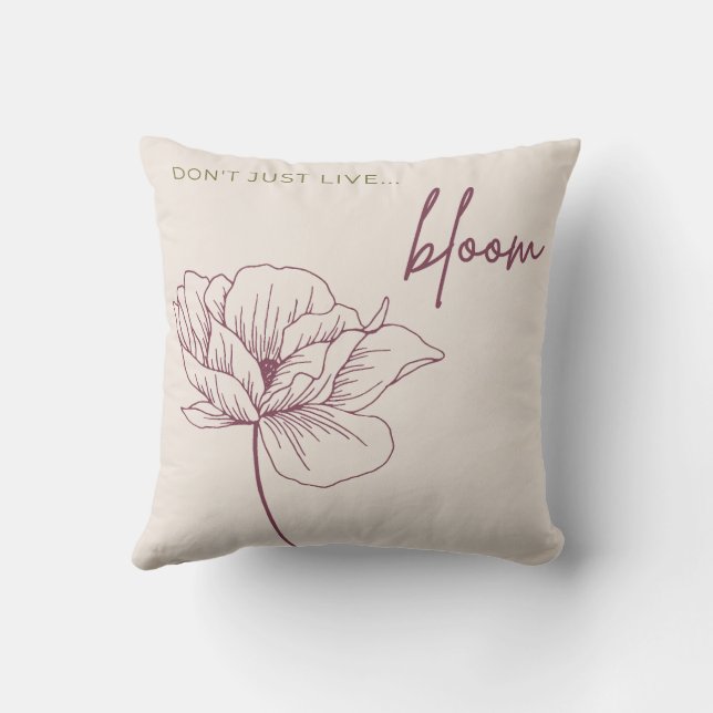 Leef niet alleen, Bloom Kussen (Achterkant)