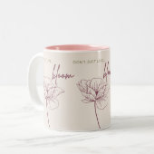 Leef niet alleen, Bloom Tweekleurige Koffiemok (Voorkant links)