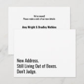 Leef nog steeds uit dozen, beoordeel geen grappige notitiekaartje (Voorkant / Achterkant)