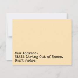 Leef nog steeds uit dozen, oordeel niet over perzi notitiekaartje