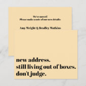 Leef nog steeds uit dozen, oordeel niet over perzi notitiekaartje (Voorkant / Achterkant)