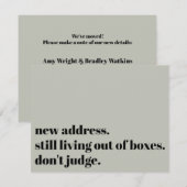 Leef nog steeds uit dozen, oordeel niet over Sage  Notitiekaartje (Voorkant / Achterkant)