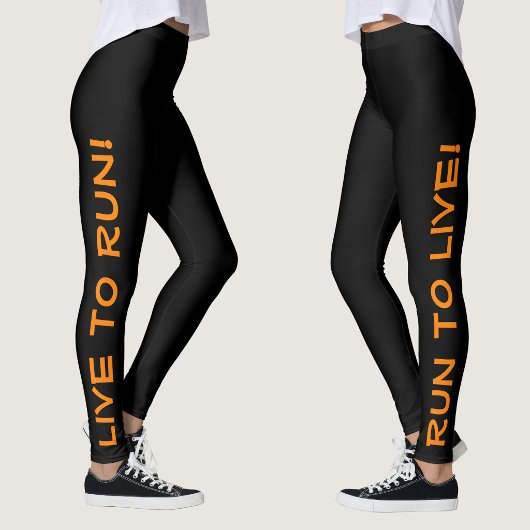 Leef om te hardlopen! Hardloop om te leven! Zwart Leggings