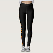 Leef om te hardlopen! Hardloop om te leven! Zwart Leggings (Voorkant)