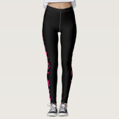 Leef om te hardlopen! Hardloop om te leven! Zwarte Leggings (Voorkant)