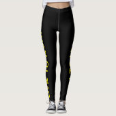 Leef om te hardlopen! Hardlopen om te leven! Zwart Leggings (Voorkant)
