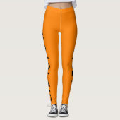 Leef om te rennen! Ren naar Live! Oranje High Vis  Leggings (Voorkant)