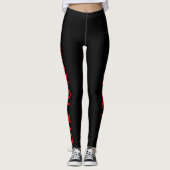 Leef om te rennen! Ren naar Live! Zwart & Rood Har Leggings (Voorkant)