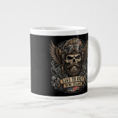 Leef om te rijden Bearded Skull Biker Grote Koffiekop (Voorkant rechts)