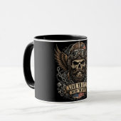 Leef om te rijden Bearded Skull Biker  Mok (Voorkant links)