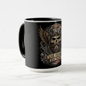 Leef om te rijden Bearded Skull Biker Mok (Voorkant links)