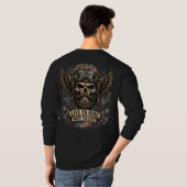 Leef om te rijden Bearded Skull Biker  T-shirt (Achterkant volledig)