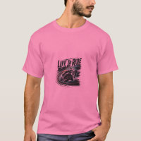 Leef om te rijden Biker T-shirt | Motorrace Gra