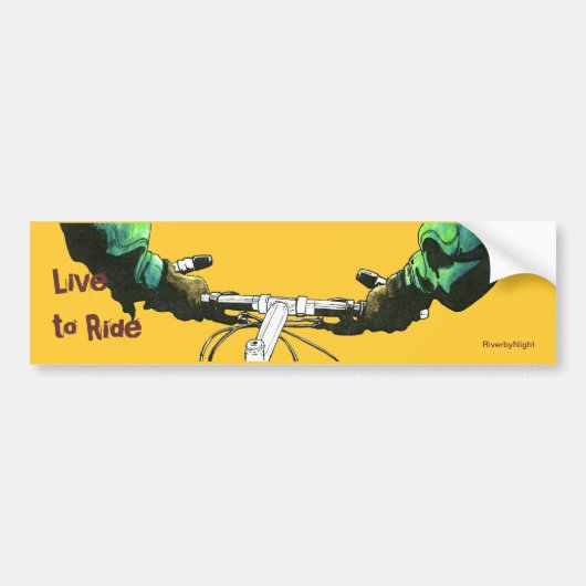 Leef om te rijden (groen) bumpersticker (Voorkant)