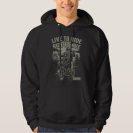 Leef Om Te Rijden Rijd Om Te Leven Baardige Biker  Hoodie