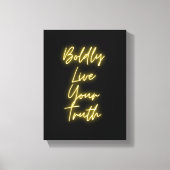 Leef onbevreesd je waarheid canvas afdruk (Voorkant)