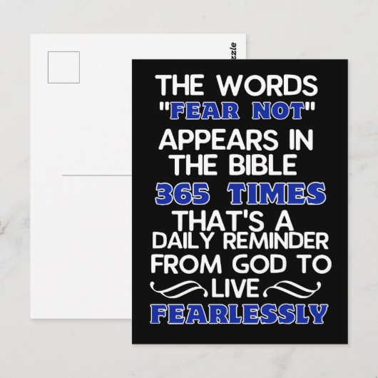 Leef onverdiend briefkaart (Voorkant / Achterkant)