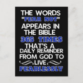 Leef onverdiend briefkaart (Voorkant)