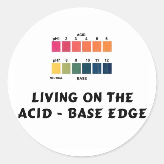 Leef op de zure / basisrand ronde sticker (Voorkant)