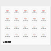 Leef op de zure / basisrand ronde sticker (Vel)